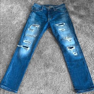 American Eagle Slim Ripped Blue Jeans